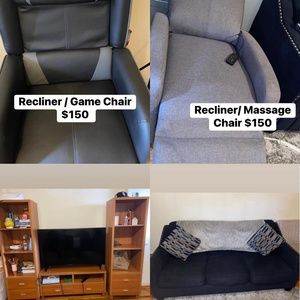 3 Piece TV Stand , A Recliner/ Game Chair & A Couch
